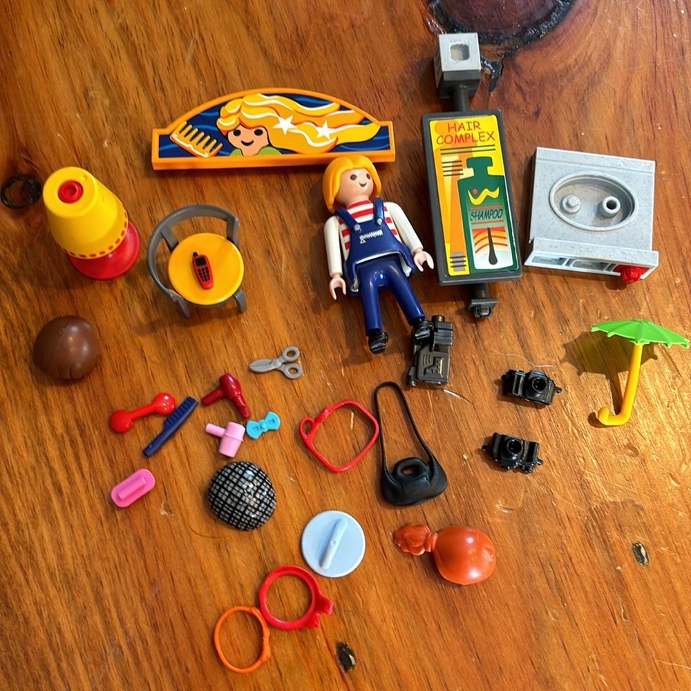 PLAYMOBIL *Set* Hairdresser Salon Sink Sign Accessories